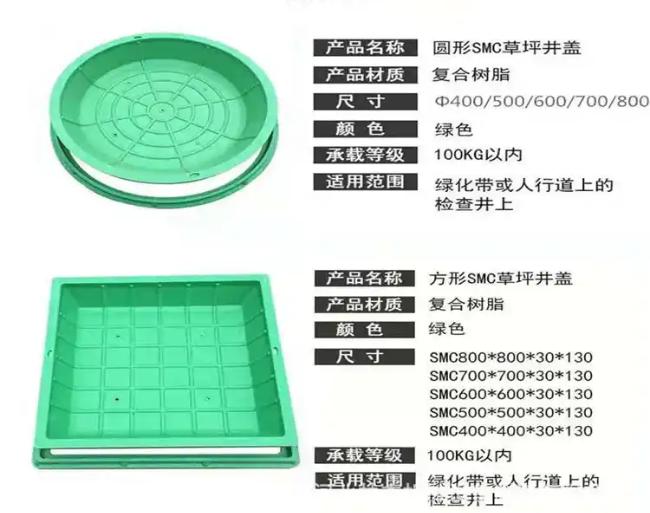 崆峒树脂复合种植井盖展示